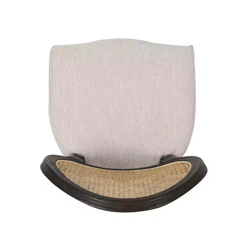 Christopher Knight Home Govan Sedie da pranzo imbottite in legno e canna (set da 2), beige/marrone naturale/marrone scuro