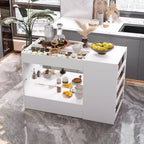Organizzatore per armadio con piano in vetro bianco, isola per vestiti, cassettiera con ampio spazio, espositore, armadio con isola vanity, organizer per cosmetici.