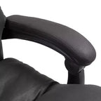 Sedia da ufficio massaggiante con vibrazione, schienale reclinabile, poggiapiedi, sedia da computer comoda in microfibra
