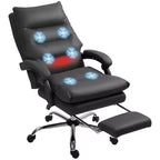 Vinsetto Vibration Massage Office Chair, Recining Back, Footrest, Microfibre Comfy Computer Chair