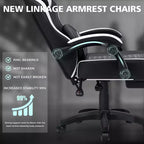 Sedia da Gaming per Massaggi in Pelle Sedia Ergonomica da Ufficio per PC con Poggiapiedi e Regolabile