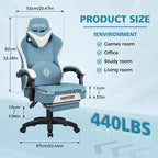 Sedia da Gaming per Massaggi in Pelle Sedia Ergonomica da Ufficio per PC con Poggiapiedi e Regolabile