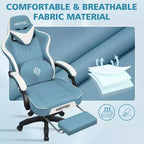 Sedia da Gaming per Massaggi in Pelle Sedia Ergonomica da Ufficio per PC con Poggiapiedi e Regolabile