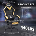 Sedia da Gaming per Massaggi in Pelle Sedia Ergonomica da Ufficio per PC con Poggiapiedi e Regolabile