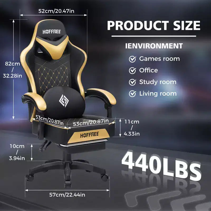 Sedia da Gaming per Massaggi in Pelle Sedia Ergonomica da Ufficio per PC con Poggiapiedi e Regolabile