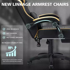 Sedia da Gaming per Massaggi in Pelle Sedia Ergonomica da Ufficio per PC con Poggiapiedi e Regolabile