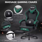 Sedia da Gaming per Massaggi in Pelle Sedia Ergonomica da Ufficio per PC con Poggiapiedi e Regolabile