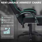 Sedia da Gaming per Massaggi in Pelle Sedia Ergonomica da Ufficio per PC con Poggiapiedi e Regolabile