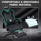 Sedia da Gaming per Massaggi in Pelle Sedia Ergonomica da Ufficio per PC con Poggiapiedi e Regolabile