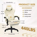 Sedia da Gaming per Massaggi in Pelle Sedia Ergonomica da Ufficio per PC con Poggiapiedi e Regolabile