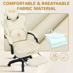 Sedia da Gaming per Massaggi in Pelle Sedia Ergonomica da Ufficio per PC con Poggiapiedi e Regolabile