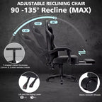 Sedia da Gaming per Massaggi in Pelle Sedia Ergonomica da Ufficio per PC con Poggiapiedi e Regolabile