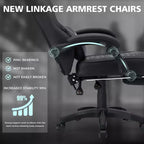 Sedia da Gaming per Massaggi in Pelle Sedia Ergonomica da Ufficio per PC con Poggiapiedi e Regolabile