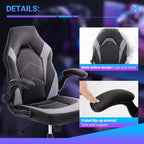 Sedia da ufficio ergonomica girevole in pelle PU con supporto lombare, sedia da gaming per computer