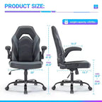 Sedia da ufficio ergonomica girevole in pelle PU con supporto lombare, sedia da gaming per computer