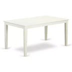 Set da tavolo da pranzo moderno di 6 pezzi bianco lino