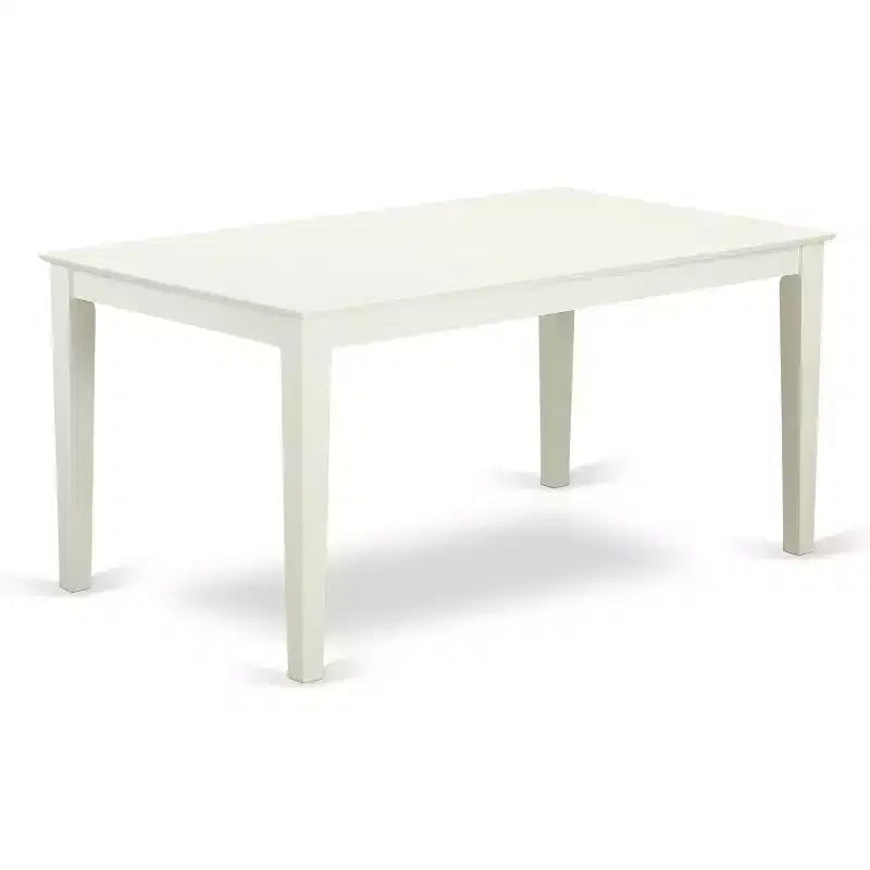 Set da tavolo da pranzo moderno di 6 pezzi bianco lino