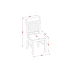 Set da tavolo da pranzo moderno di 6 pezzi bianco lino