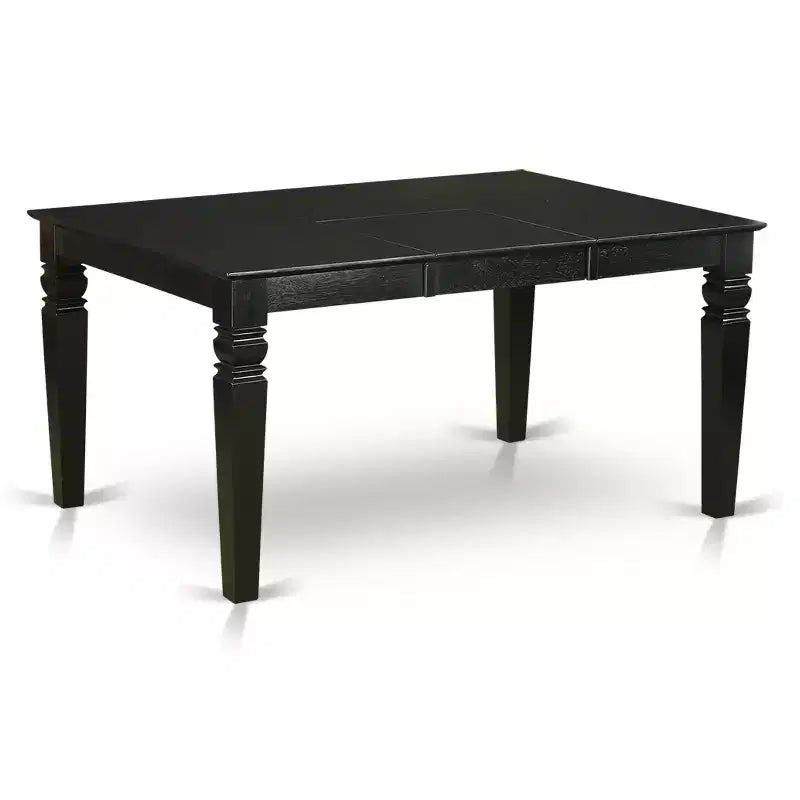 Set da pranzo 7 pezzi, finitura nera moderna