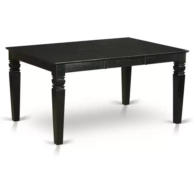 Set da pranzo 7 pezzi, finitura nera moderna
