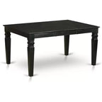 Set da pranzo 7 pezzi, finitura nera moderna