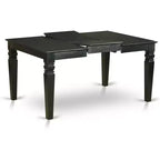 Set da pranzo 7 pezzi, finitura nera moderna
