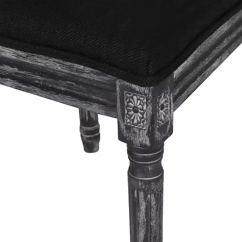 Sedie da pranzo imbottite in legno e canna Country (Set di 4)
