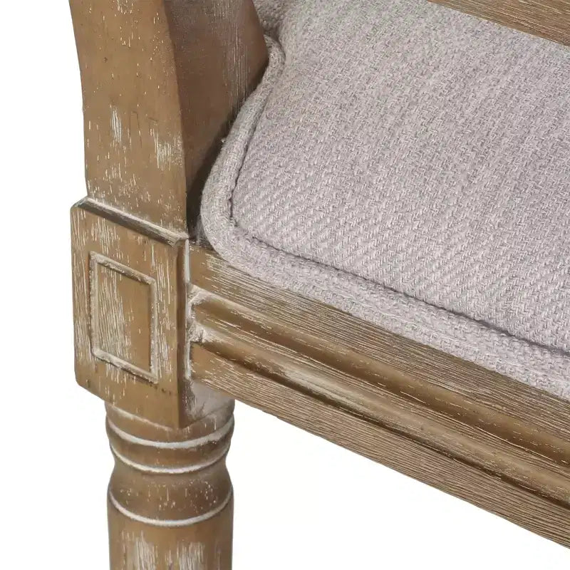 Sedie da pranzo imbottite in legno e canna Country (Set di 4)