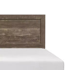 Letto matrimoniale con pannelli in legno marrone rustico