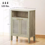 Credenza Buffet con Mobile Contenitore, Mobile Accento Moderno con Scaffale Regolabile Mobile Bar