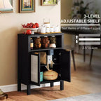 Credenza Buffet con Mobile Contenitore, Mobile Accento Moderno con Scaffale Regolabile Mobile Bar