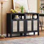Credenza Buffet con Mobile Contenitore, Mobile Accento Moderno con Scaffale Regolabile Mobile Bar