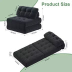 Divano letto pieghevole, Futon convertibile in poltrona letto, Futon trasformabile, Materasso pieghevole con supporto per la schiena, Divano pieghevole portatile, Singolo