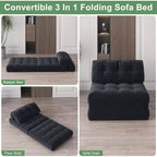 Divano letto pieghevole, Futon convertibile in poltrona letto, Futon trasformabile, Materasso pieghevole con supporto per la schiena, Divano pieghevole portatile, Singolo