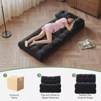 Divano letto pieghevole, Futon convertibile in poltrona letto, Futon trasformabile, Materasso pieghevole con supporto per la schiena, Divano pieghevole portatile, Singolo