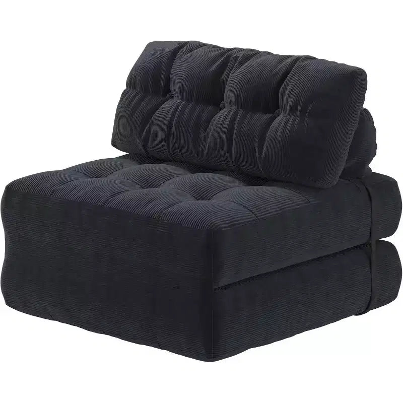 Divano letto pieghevole, Futon convertibile in poltrona letto, Futon trasformabile, Materasso pieghevole con supporto per la schiena, Divano pieghevole portatile, Singolo