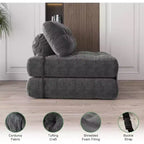 Divano letto pieghevole, Futon convertibile in poltrona letto, Futon trasformabile, Materasso pieghevole con supporto per la schiena, Divano pieghevole portatile, Singolo