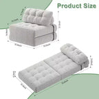 Divano letto pieghevole, Futon convertibile in poltrona letto, Futon trasformabile, Materasso pieghevole con supporto per la schiena, Divano pieghevole portatile, Singolo