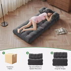 Divano letto pieghevole, Futon convertibile in poltrona letto, Futon trasformabile, Materasso pieghevole con supporto per la schiena, Divano pieghevole portatile, Singolo