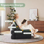 Divano letto pieghevole, Futon convertibile in poltrona letto, Futon trasformabile, Materasso pieghevole con supporto per la schiena, Divano pieghevole portatile, Singolo