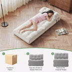 Divano letto pieghevole, Futon convertibile in poltrona letto, Futon trasformabile, Materasso pieghevole con supporto per la schiena, Divano pieghevole portatile, Singolo