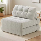 Folding Sofa Bed, Futon Sofa Bed, Futon Sofa Bed Convertible Sleeper Chair, Pillow Foldable Mattress Back Support, Portable Fold Out Couch, Single