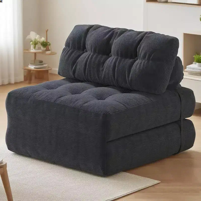 Divano letto pieghevole, Futon convertibile in poltrona letto, Futon trasformabile, Materasso pieghevole con supporto per la schiena, Divano pieghevole portatile, Singolo