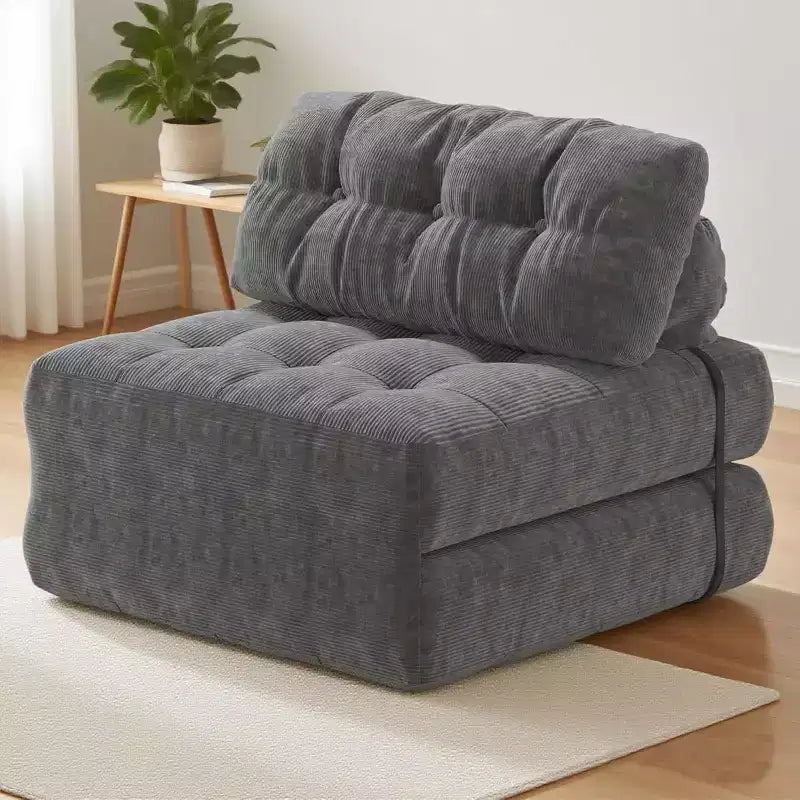 Divano letto pieghevole, Futon convertibile in poltrona letto, Futon trasformabile, Materasso pieghevole con supporto per la schiena, Divano pieghevole portatile, Singolo