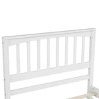 Letto a piattaforma singolo in legno massello, struttura letto singolo in legno con testiera per camera da letto