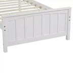 Letto a piattaforma singolo in legno massello, struttura letto singolo in legno con testiera per camera da letto