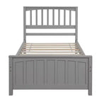 Letto a piattaforma singolo in legno massello, struttura letto singolo in legno con testiera per camera da letto
