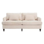 Divanetto Sofà in Tessuto Ciniglia Mid-Century, Divano Moderno Imbottito a 2 Posti