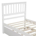 Piattaforma doppia con letto estraibile, struttura del letto in legno con testiera e pediera per la camera da letto