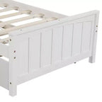 Piattaforma doppia con letto estraibile, struttura del letto in legno con testiera e pediera per la camera da letto